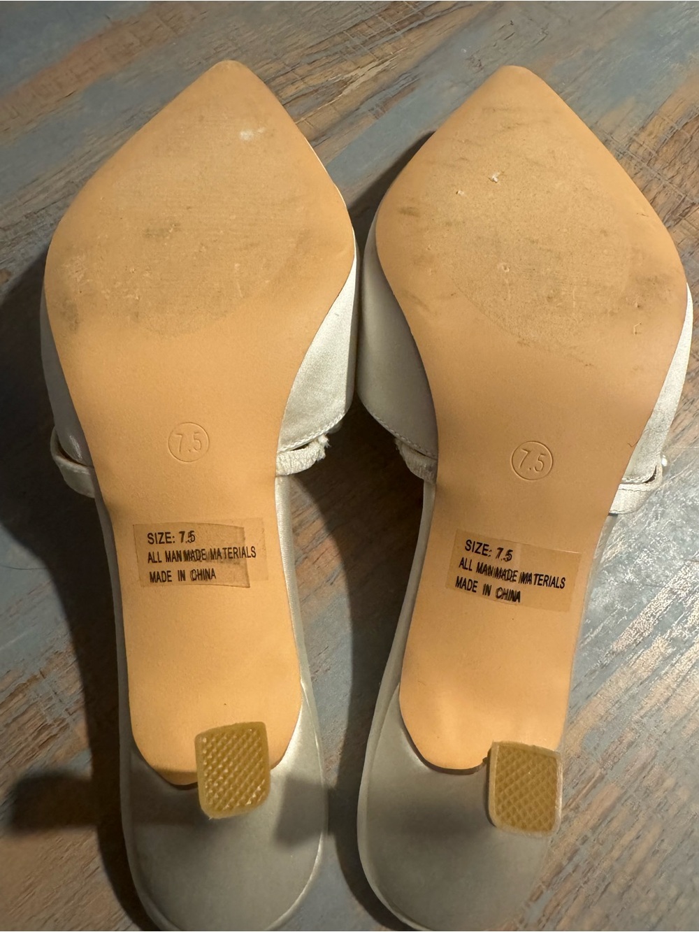 Lulus Daryll White Satin Pearl Pointed-Toe
Mule Pumps - Picture 5 of 12